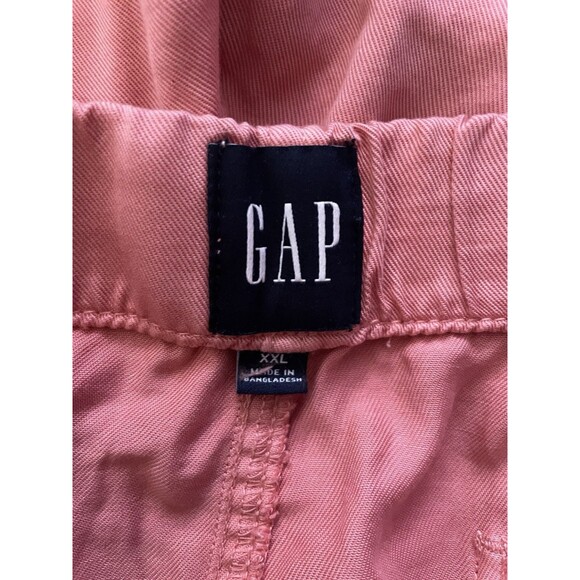 GAP XXL Pink Lyocell Drawstring Shorts NWT | 4" Inseam Casual Chino Style - Picture 9 of 11